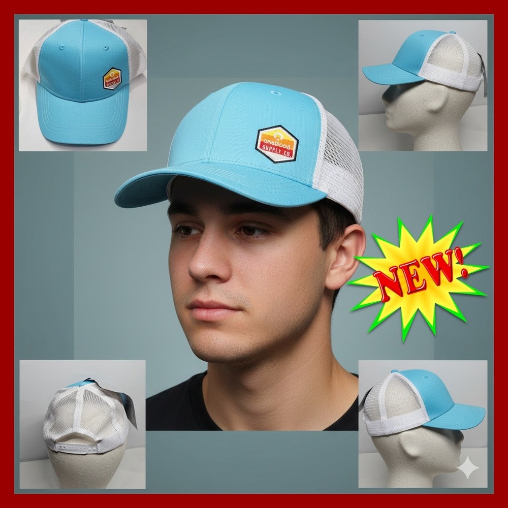 Oneblood Supply Co Adjustable‎ Customizable Trucker Hat Snapback Cap Buttons NWT